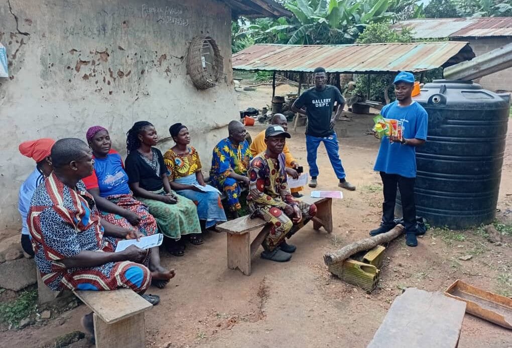 The Foundation's BSSP in Ogun state facilitating a farmers' training in Obafemi-Owode LGA, Ogun state.
